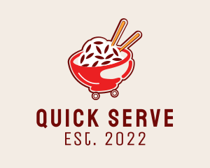 Oriental Rice Food Cart  logo design