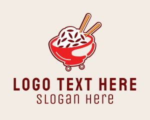 Oriental Rice Food Cart  Logo