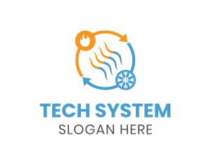 System - Heating Cooling Cycle logo design