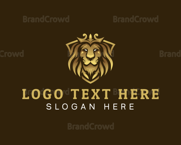 Luxury Crown Lion Logo