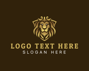 Firm - Luxury Crown Lion logo design