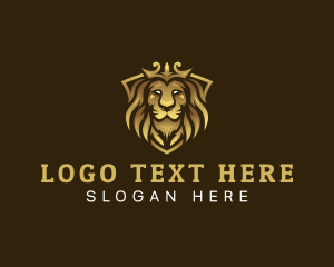 Crown - Luxury Crown Lion logo design