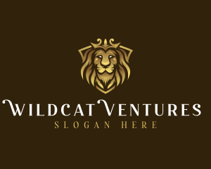 Luxury Crown Lion logo design