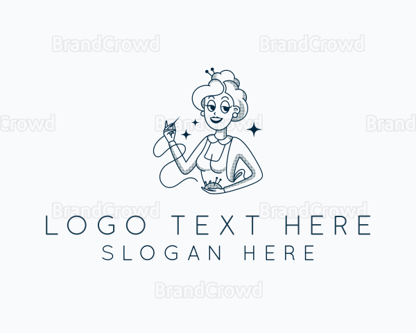 Woman Fashion Tailoring Logo