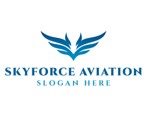 Aviation Wings Flight logo design