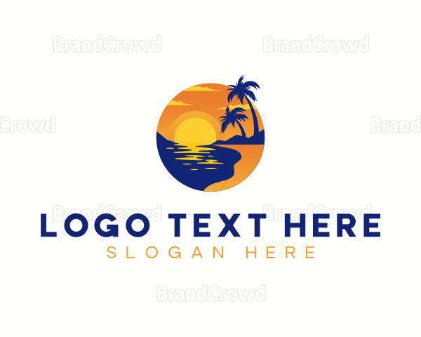 Shore Beach Travel Logo