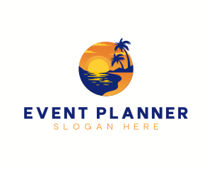 Island - Shore Beach Travel logo design