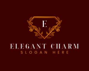 Elegant Floral Diamond logo design