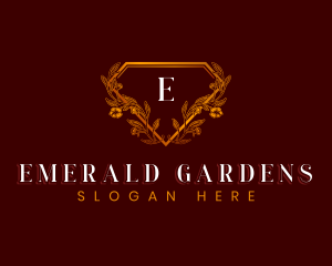 Elegant Floral Diamond logo design