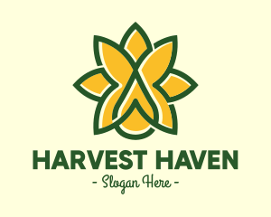 Crop - Floral Crop Agriculture logo design