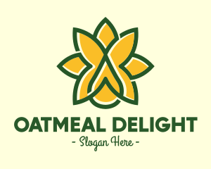 Oatmeal - Floral Crop Agriculture logo design