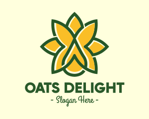 Oats - Floral Crop Agriculture logo design