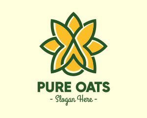 Oatmeal - Floral Crop Agriculture logo design