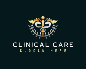 Health Medicine Caduceus logo design