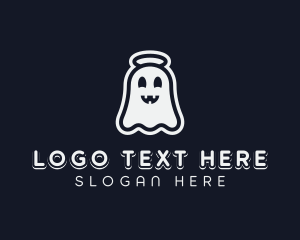 Spooky - Cartoon Creepy Ghost logo design