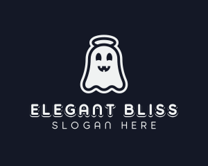 Cartoon Creepy Ghost Logo