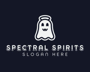 Cartoon Creepy Ghost logo design