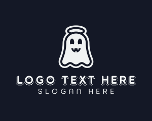 Cartoon Creepy Ghost Logo