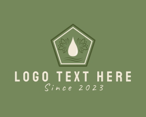 Essential Oil - Pentagon Lotus Oil logo design