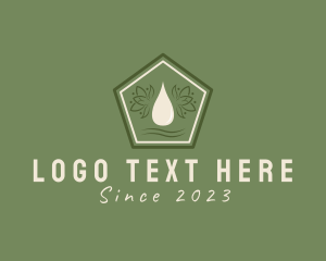 Liquid - Pentagon Lotus Oil logo design