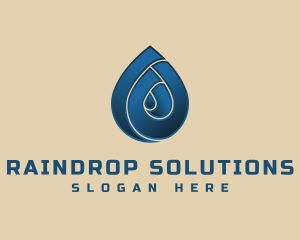 Raindrop - Blue Water Droplet logo design