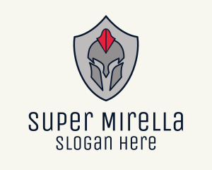 Ancient - Spartan Helmet Shield logo design