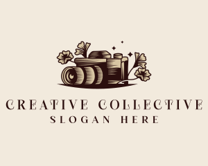 Camera Floral Photo Studio logo design