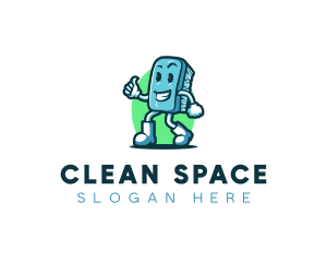Tidy - Clean Washing Scrub logo design
