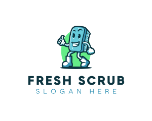 Scrub - Clean Washing Scrub logo design
