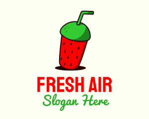 Watermelon Fresh Drink logo design