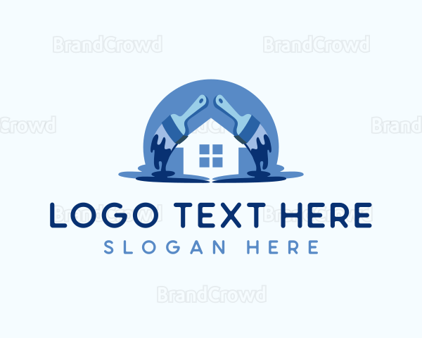 House Paint Brush Logo