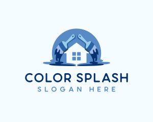 House Paint Brush logo design