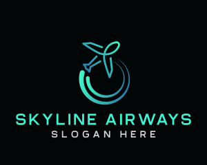 Airliner - Airplane Aircraft Aviation logo design