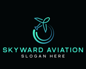 Airplane Aircraft Aviation logo design