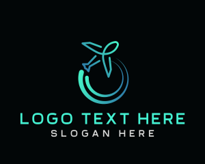 Travel Agency - Airplane Aircraft Aviation logo design