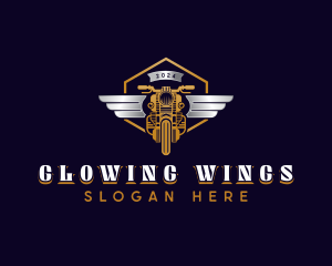 Motorcycle Racing Wings logo design