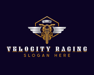 Motorcycle Racing Wings logo design