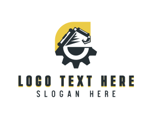 Quarry - Excavator Mining Construction logo design