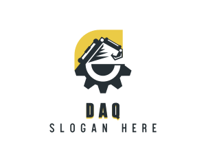 Excavator Mining Construction Logo