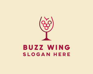 Grape Wine Glass  logo design