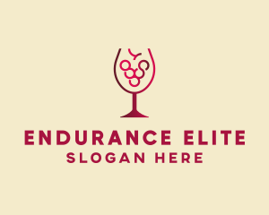 Grape Wine Glass  logo design