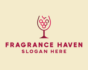 Grape Wine Glass  logo design