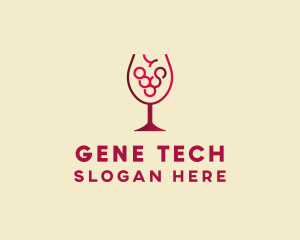 Grape Wine Glass  logo design