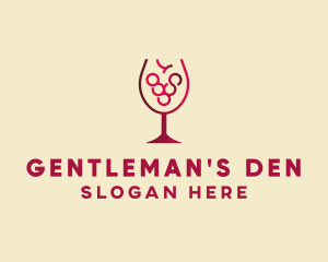 Grape Wine Glass  logo design