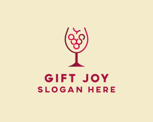 Grape Wine Glass  logo design