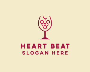 Grape Wine Glass  logo design