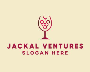 Grape Wine Glass  logo design