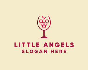 Grape Wine Glass  logo design