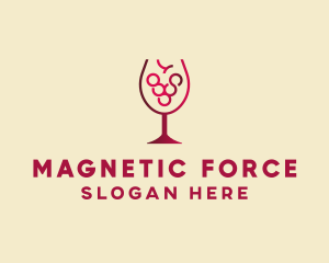 Grape Wine Glass  logo design