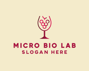 Grape Wine Glass  logo design